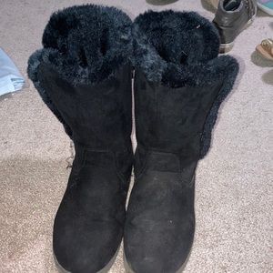 fluffy boots